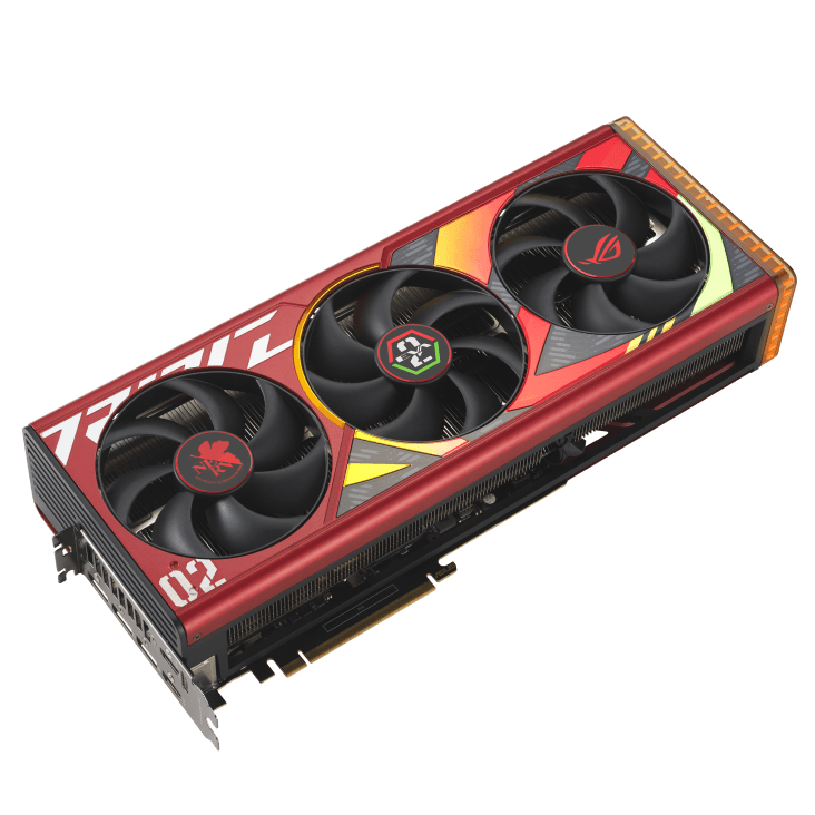 Asus  ASUS ROG Strix GeForce RTX 4090 OC EVA-02 Edition Graphics Card, 24GB GDDR6X 384-bit Memory, 2640 MHz OC Boost Clock, 21 Gbps Memory Speed, 16384 CUDA Cores, 4x Max Display | 90YV0ID5-M0NM00 - product view 2 of 8