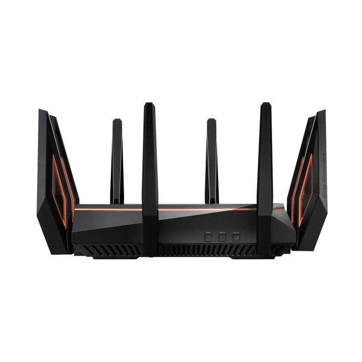 Asus ASUS ROG Rapture GT-AX11000, Tri-Band 10 Gigabit WiFi Router, Aiprotection Lifetime Security, AiRmesh Compatible for Mesh WIFI System, World???s first 10 Gigabit Wi-Fi router, Wifi 6, Wireless 802.11Ax | 90IG04H0-MU9G00 - product view 3 of 8