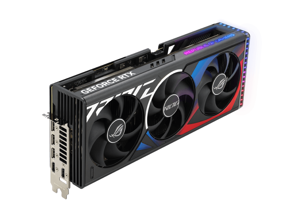 Asus ASUS ROG STRIX GAMING RTX 4090 OC Edition Graphics Card, 24GB GDDR6X 384bit Memory, 2610 MHz Engine Clock, 16384 CUDA Cores, 21Gbps Memory Speed, 3.5 Slot, PCI 4.0, OpenGL 4.6, Black | 90YV0ID0-M0NA00 - product view 1 of 14