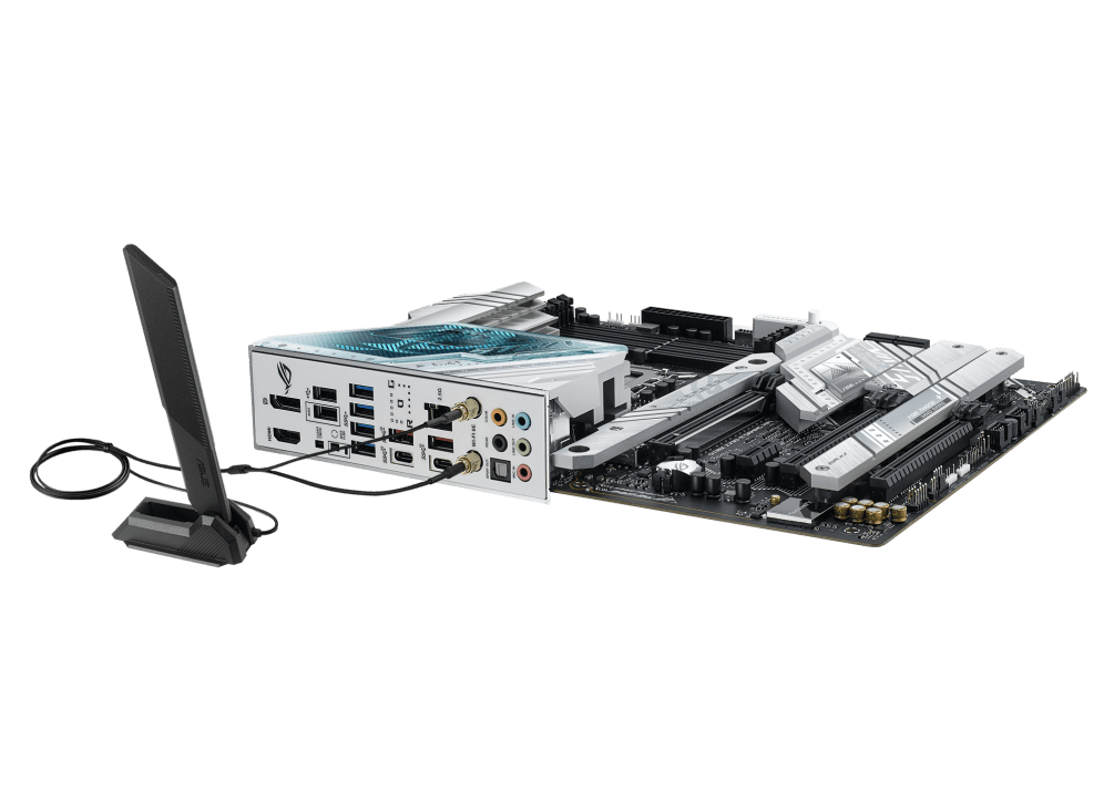 Asus ASUS ROG STRIX Z790-A GAMING WIFI LGA1700 ATX Motherboard, Intel Z790 Chipset, 4x DDR5 DIMM, Max128GB, WiFi 6E 6GHz, 1x PCIe 5.0 x16, 1x HDMI, 1xDP, USB 3.2, Aura Sync | 90MB1E00-M0EAY0 - product view 3 of 9