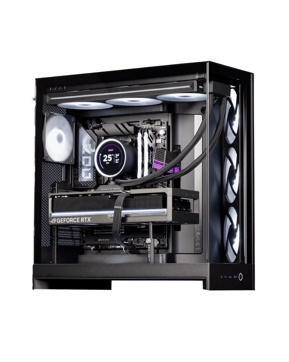 Ultimate Gaming & Creation PC: AMD Ryzen 9 9950X3D + ROG ASTRAL RTX 5090 OC 32GB, 64GB DDR5 6000MHz RGB, 2TB PCIe Gen5 SSD (14,500MB/s), 420mm IPS LCD AIO, 1500W Platinum ATX 3.1 PSU, WiFi 7, NZXT H9 Flow RGB – Buy Online