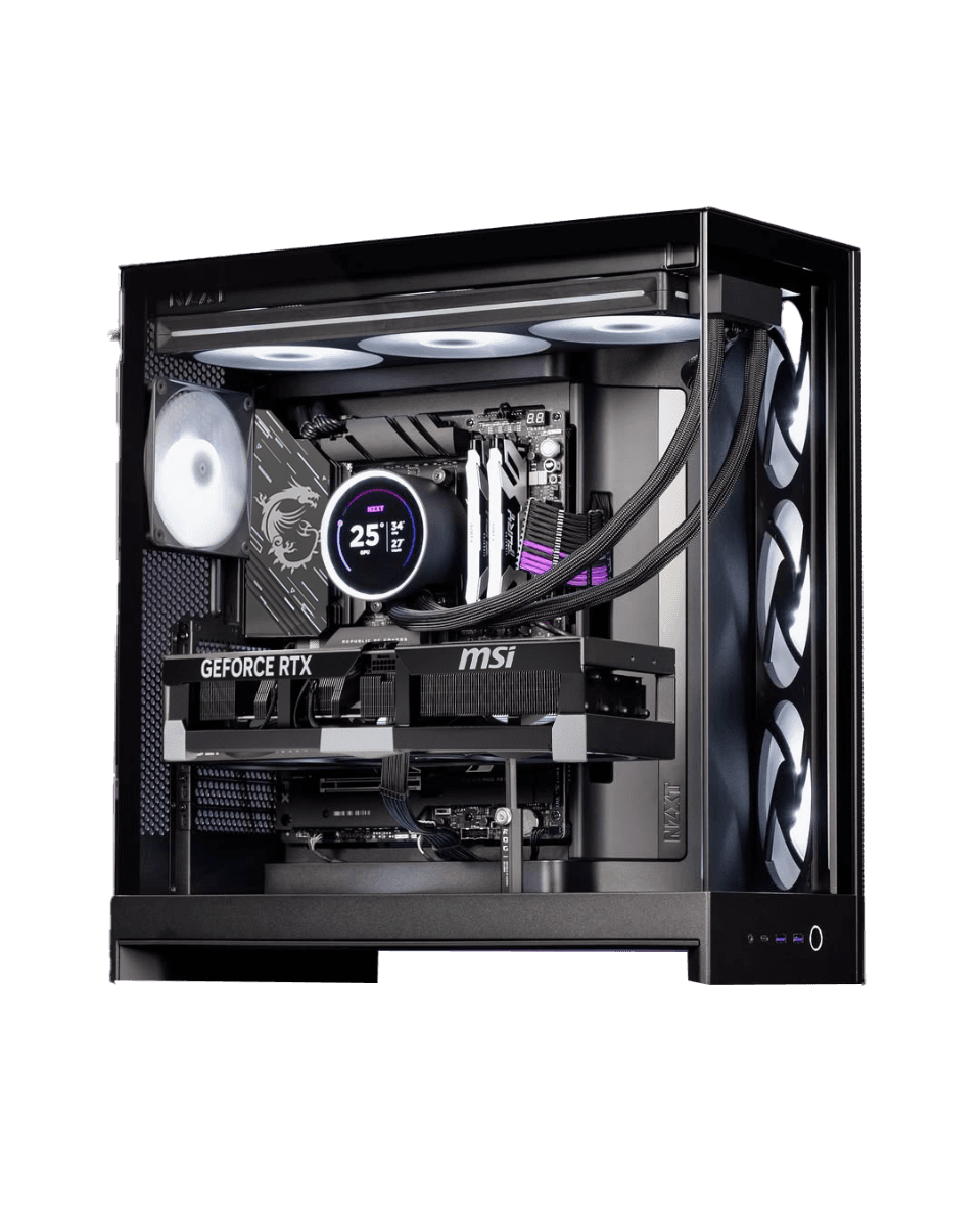 Extreme Gaming & Workstation PC: AMD Ryzen 9 9950X3D (16 Cores) + MSI VENTUS 3X RTX 5090 OC 32GB GDDR7, 96GB DDR5 6000MT/s RGB, 2TB NVMe SSD, 360mm LCD AIO, 1200W Gold ATX 3.1 PSU, WiFi 7, NZXT H9 Flow RGB – Buy Online