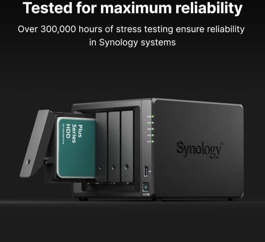 Synology Synology 8TB HAT3300 Plus Series SATA III 3.5" Internal NAS HDD, 256MB Cache, 5400 rpm Rotational Speed, Up to 202 MB/s Sustained Transfer Rate, 1 Million Hours MTBF | HAT3300-8T - product view 2 of 4