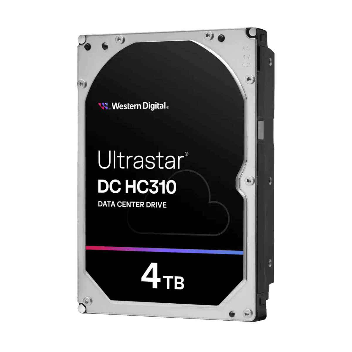 Western Digital Western Digital Ultrastar DC HC310 4TB Hard Drive, SATA, SE, Designed for OEM, cloud deployments, and traditional IT systems, Leverages common hardware and firmware to minimize redundant testing needs, Advanced format 4Kn and 512e format models | 0B35950 - product view 3 of 3
