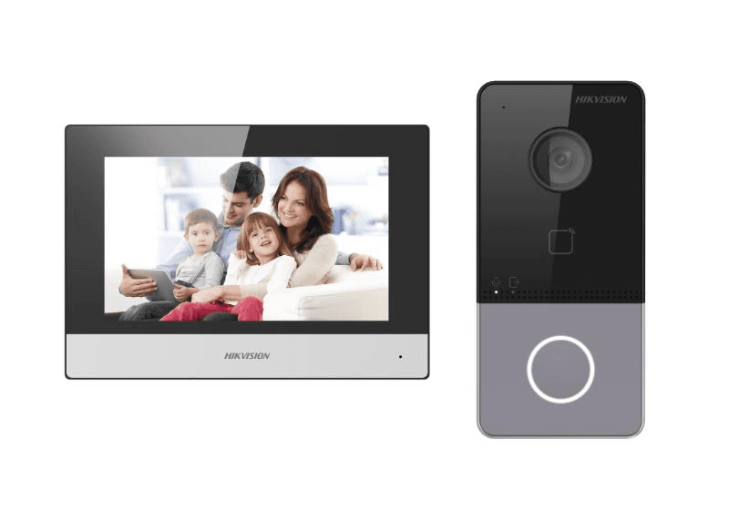 HIKVISION DS-KIS603-P hikvision Video Intercom Villa Door Station Bundle, 7-inch colorful touch screen with resolution 1024 ?? 600, Supports wireless network, Standard PoE