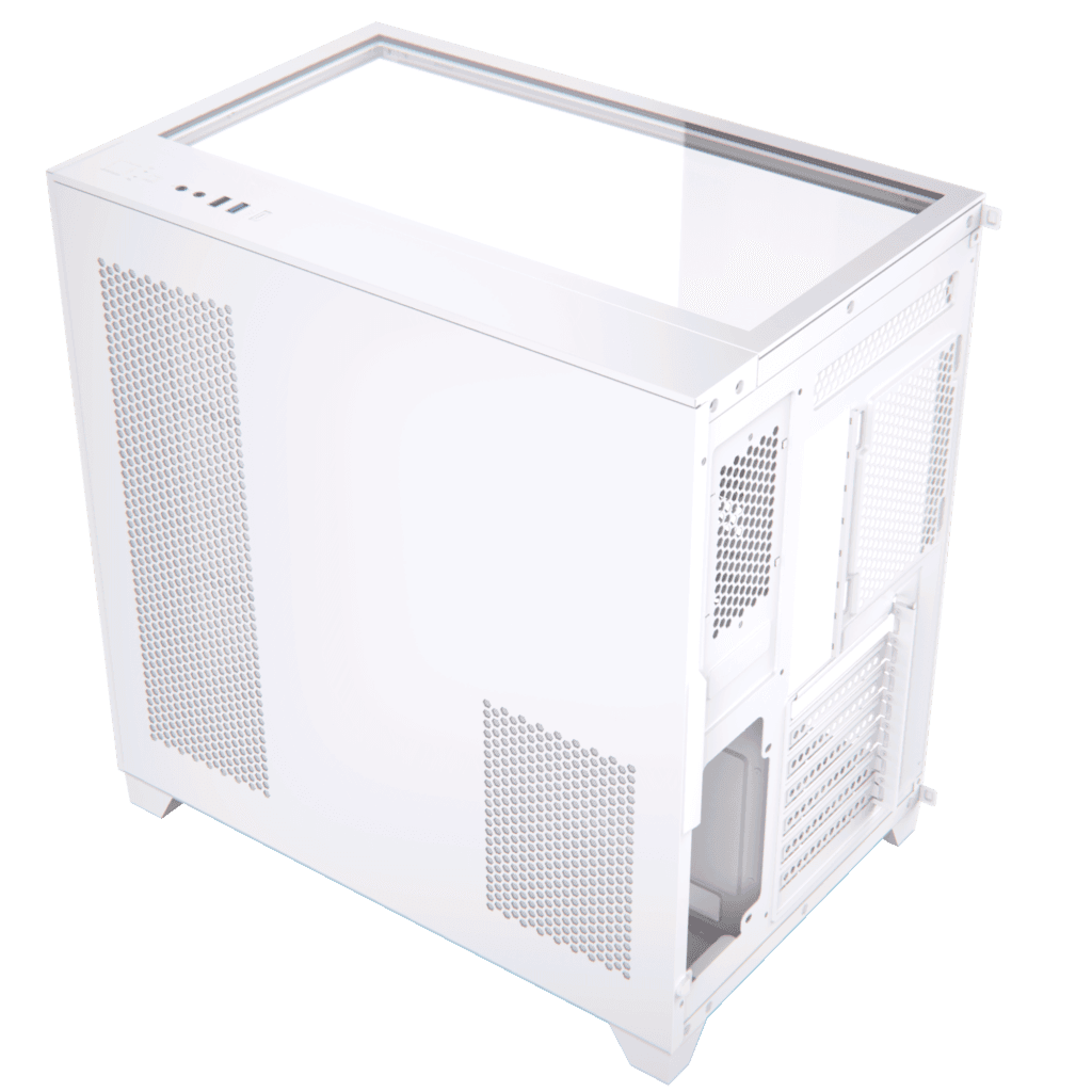 ACEGEEK AceGeek Horizon Type-C Dual Chamber Panoramic Tempered Glass ATX Mid Tower Gaming Computer Case White | AG-HORIZON-WT - product view 2 of 10