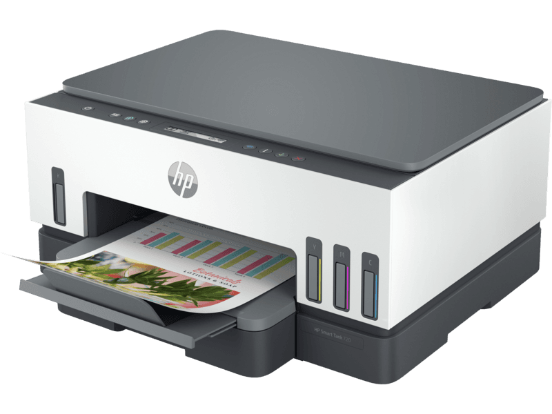 Hp HP Smart Tank 720 All-in-One Printer, Print, scan, copy, wireless, Print speed up to 15 ppm, HP Thermal Inkjet | 6UU46A - product view 2 of 5