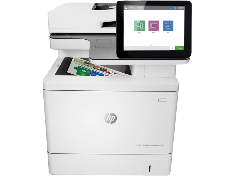 Hp HP Color LaserJet Enterprise MFP M578dn AIO Printer, Copy, Scan, Fax (Optional), From 5 To 15 Users, Duty cycle (monthly, A4) Is Up to 80,000 pages, 1 Year Warranty | 7ZU85A - product view 2 of 4