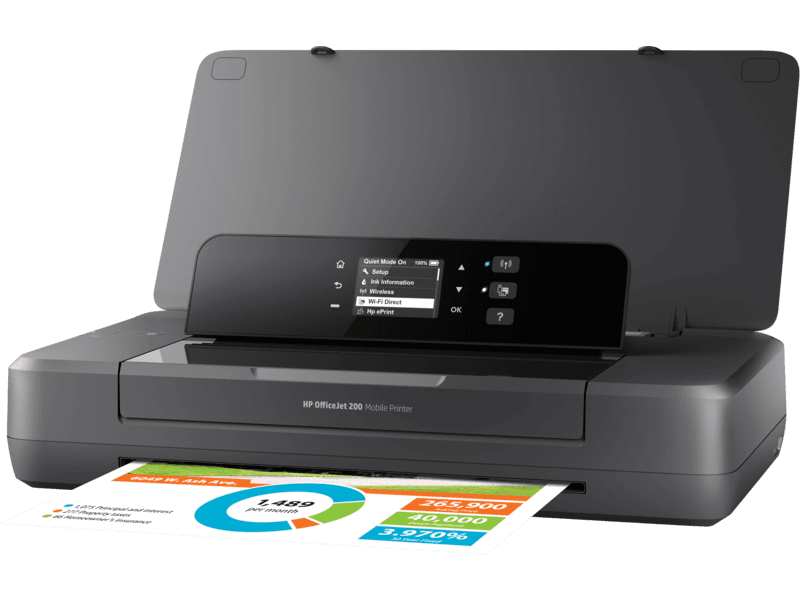 Hp HP OfficeJet 202 Color Portable Mobile Printer, Easy Business Printing, Up to 9 ppm Print Speed, Up to 1200 x 1200 dpi, Up to 50 Paper Input, 1 USB 2.0; Wi-Fi, Black | N4K99C - product view 3 of 4