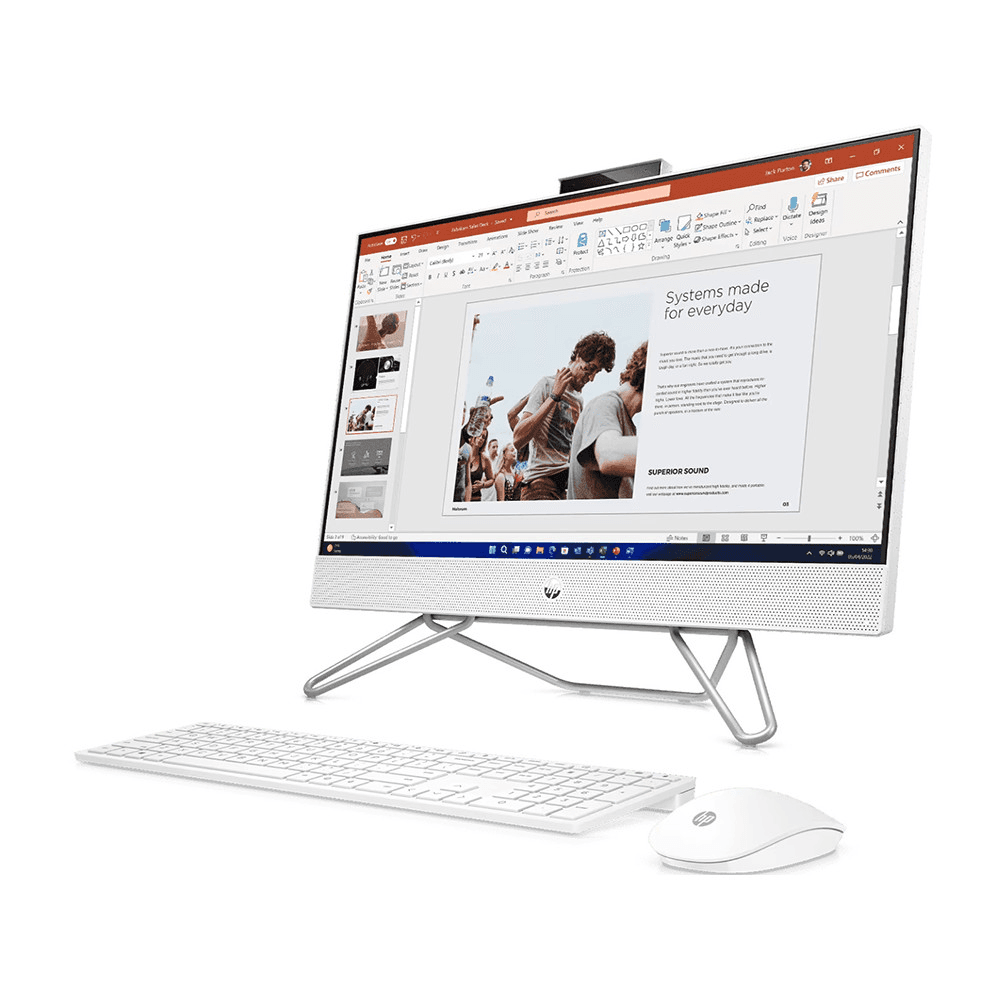 HP AIO Pro One 240 G9 i7 12th Gen 16GB 512GB SSD 23.8 Inch FHD Display DOS, HP 125 Wired Keyboard, WiFi+BT, White