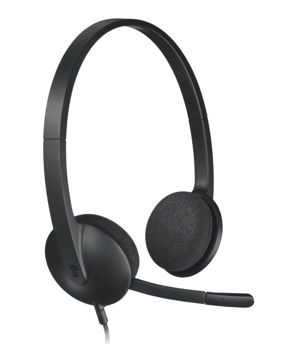 Logitech H340 USB Computer Headset With Digital Audio, USB-A, Win, macOS, ChromeOS, Black | 981-000475