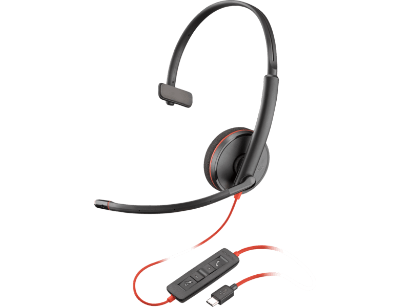 HP Poly Blackwire 3210 Monaural USB-C Headset (Bulk), Compatible with PCs via USB/USB Type-C, Black | 80S09A6 – Buy Online