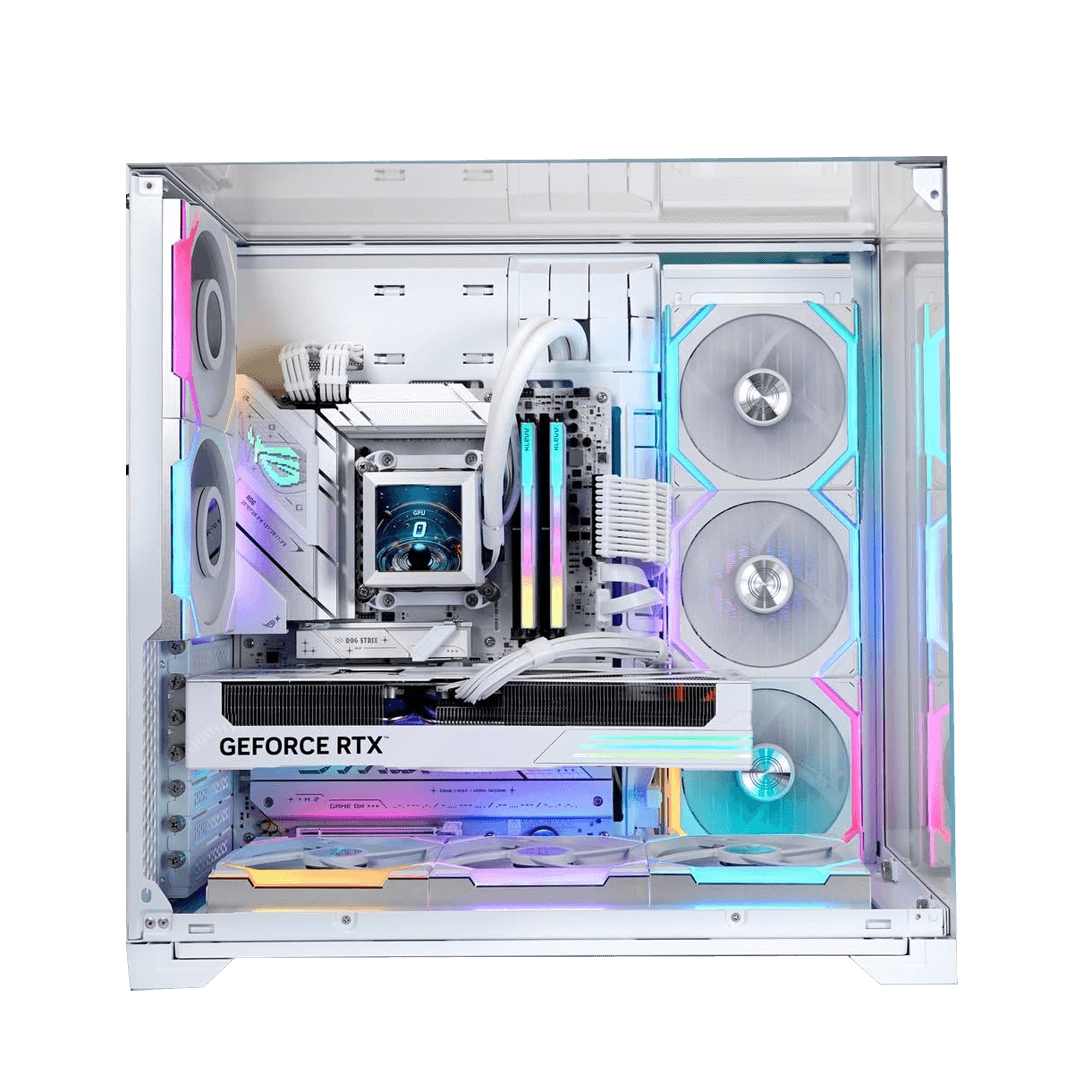 Nanotech AMD Pure White Gaming PC, AMD RYZEN 7 9800X3D, 5070 GAMING TRIO WHITE OC, 64GB (2x32GB) 6000MTs, 2TB Gaming SSD 7300 MB/s, AIO LCD Cooler, 850W - product view 2 of 2