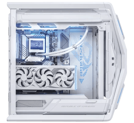 Asus ASUS Powered Hyperion White Gaming PC, AMD Ryzen 9 9950X 16 Cores 32 Threads, NVIDIA RTX 4090 24GB, 32GB DDR5 RAM, 2TB SDD Gen 4, 1000W 80 PLUS Gold PSU, 360mm Liquid CPU Cooler, Wi-Fi + BT RYUJIN - product view 2 of 3