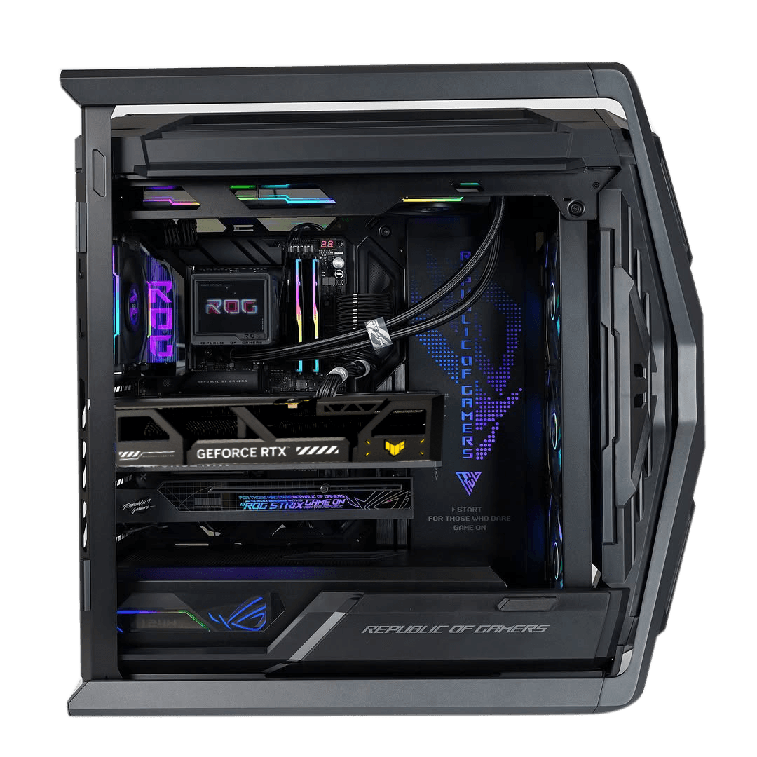 Asus AMD 9950X3D High-Performance Gaming & Content Creation PC, AMD Ryzen 9 9950X3D, 64GB (2x32GB) 6000MHz, 4TB NVMe, AIO Cooler, 1000W - product view 2 of 2
