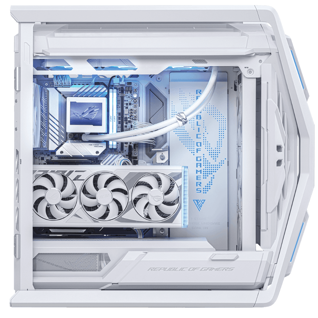 Asus ASUS Hyperion Gaming PC- AMD Ryzen 9 7950X3D 16 Cores 32 Threads, NVIDIA RTX 4090 24GB, 32GB DDR5 RAM 6400MHz, 990 pro 2TB SSD Gen 4, 1000W 80 PLUS Gold PSU, 360mm Liquid Cooler, Wi-Fi + BT - product view 1 of 2