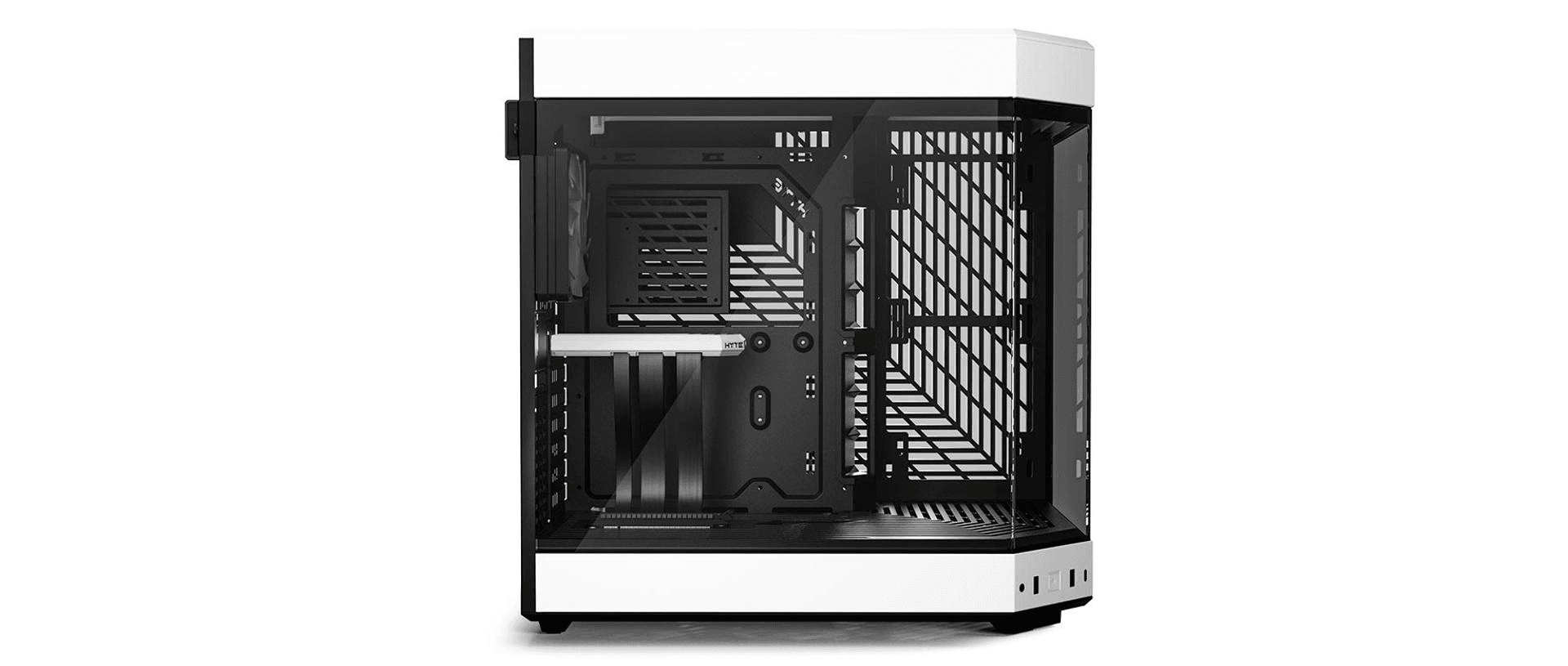 HYTE HYTE Y60 Modern Aesthetic Mid-Tower ATX Gaming PC Case, Panoramic Tempered Glass Design, Dual Chamber, 360mm Radiator Support, 6x 120mm Fans, PCIE 4.0 Cable, White | CS-HYTE-Y60-WW - product view 2 of 8