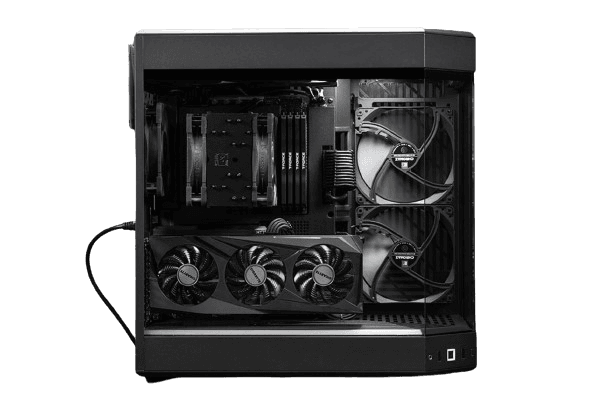 Nanotech Nanotech Project RTX4090 Graphics Workstation, Core i9 14900K, RTX 4090 24GB OC, 64GB (2 x 32GB) RGB DDR5, 4TB (2x2 TB) 4.0 NVMe SSD, AIO CPU Liquid Cooler, 1300W 80+ Platinum, With 6x RGB Fan, Wifi + BT, 1 Year Warranty - product view 1 of 5
