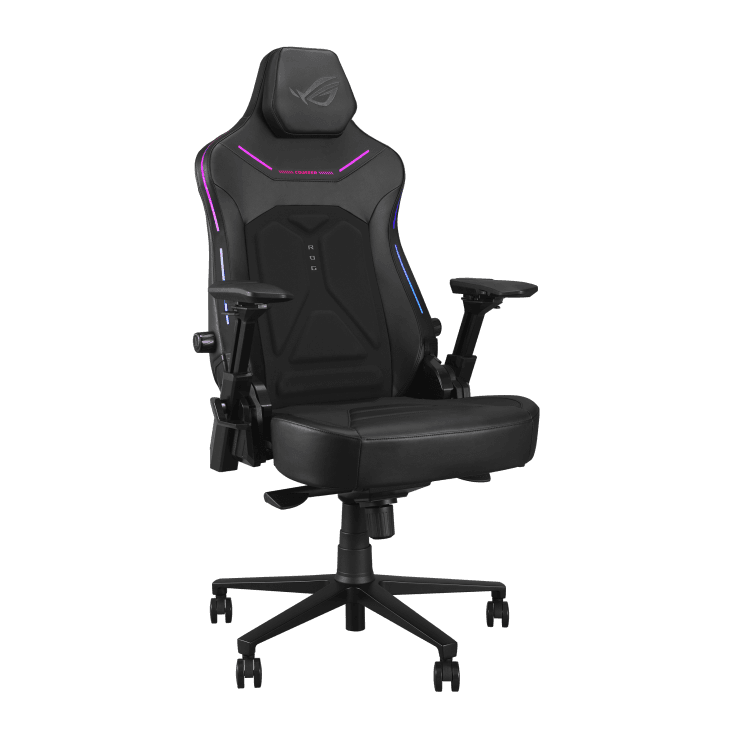 Asus ASUS ROG Courser Gaming Chair, Premium PU Leather, Black Edition, High Density Foam, 4D Armrests, Ergonomic Racing Design, Class 4 Gas Lift - product view 2 of 7