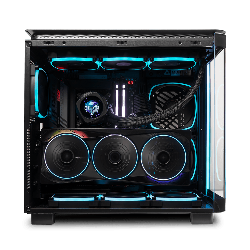 Gigabyte AMD Ryzen 7 9800X3D + AORUS RTX 5080 MASTER OC Gaming PC, AMD Ryzen 7 9800X3D, 8 Cores, 16 Threads, 5080 MASTER OC 16GB, 32GB (2x16GB) DDR5 6000MHz, 2TB Up to 7400MB/s, Liquid Cooler, 1000W, WiFi 7 - product view 2 of 2