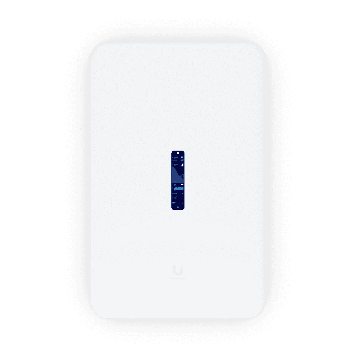 Ubiquiti Networks Dream Wall UniFi Cloud Gateway, 4.7" Touchscreen, ARM Cortex-A57, 4GB RAM, 16GB Storage, Up to 2.7 Gb/s Throughput, WiFi6, Dual-Band, Wall Mount, 300+ Clients, White | UDW