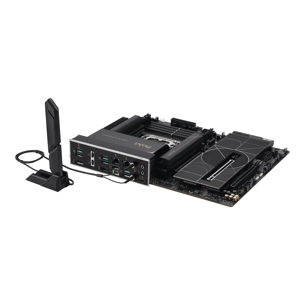 Asus Asus PROART Z890-CREATOR WIFI Intel Z890 LGA1851 ATX Content Creation motherboard, PCIe 5.0, DDR5 slots, 2x USB4® ports, 10G & 2.5G Ethernet, WiFi 7, 5x M.2 slots, USB 20Gpbs front-panel header | 90MB1JD0-M0EAY0 - product view 3 of 6