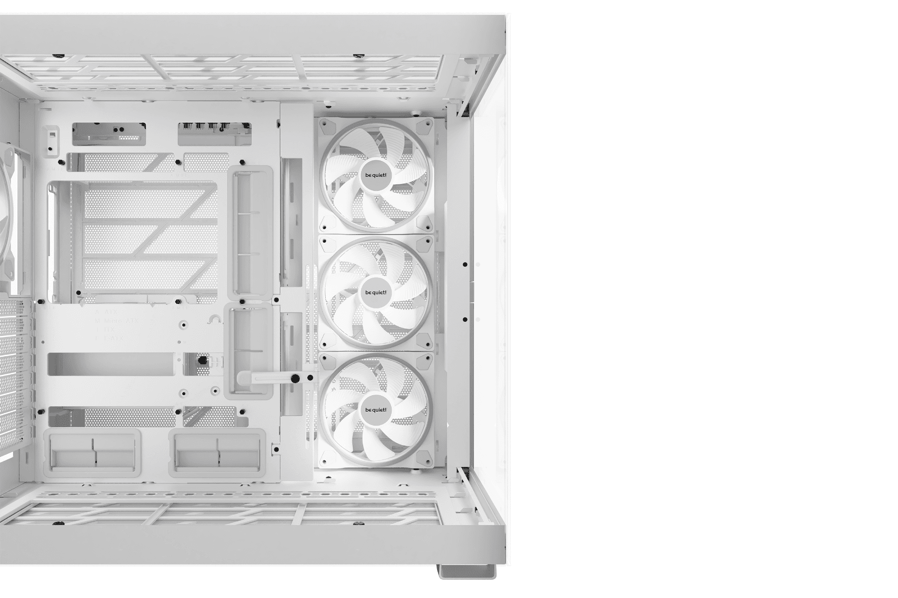 Be quiet! Be Quiet! Light Base 900 FX White PC Case, Stunning Panoramic View, Show Case, Dual Chamber Design, Solid ARGB LED Strip, 4 Light Wings PWM White Fan, Inverted and Horizontal |BGW72 - product view 2 of 7