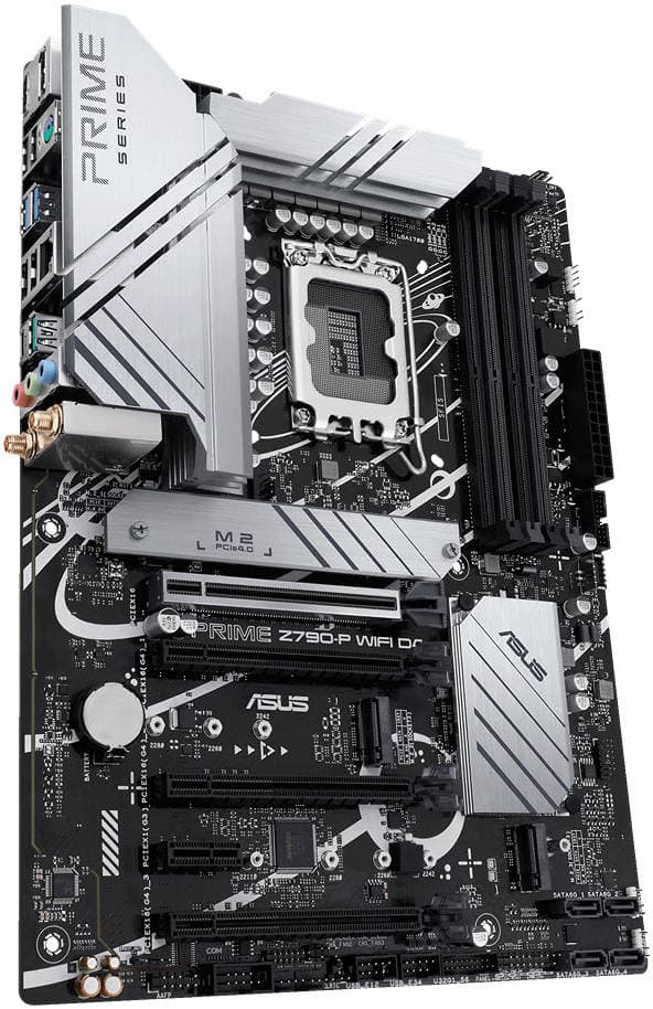 ASUS PRIME Z790-P WIFI D4 LGA1700 ATX Motherboard, Intel Z790 Chipset, 2 Channel 4x DDR4 DIMM, 128GB Max Memory, Wi-Fi 6/2.5Gb Eth, 1x PCIe 5.0 x16, 1x DP, 1xHDMI, USB3.2/2.0 | 90MB1DB0-M0EAY0 - product view 2 of 8