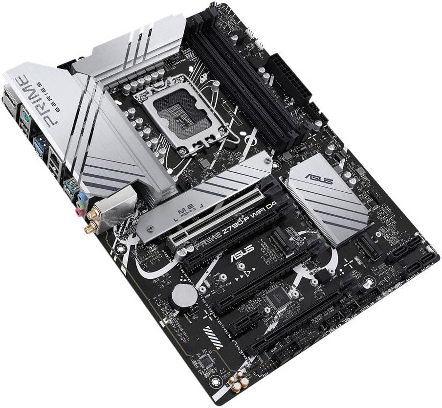 ASUS PRIME Z790-P WIFI D4 LGA1700 ATX Motherboard, Intel Z790 Chipset, 2 Channel 4x DDR4 DIMM, 128GB Max Memory, Wi-Fi 6/2.5Gb Eth, 1x PCIe 5.0 x16, 1x DP, 1xHDMI, USB3.2/2.0 | 90MB1DB0-M0EAY0 - product view 3 of 8