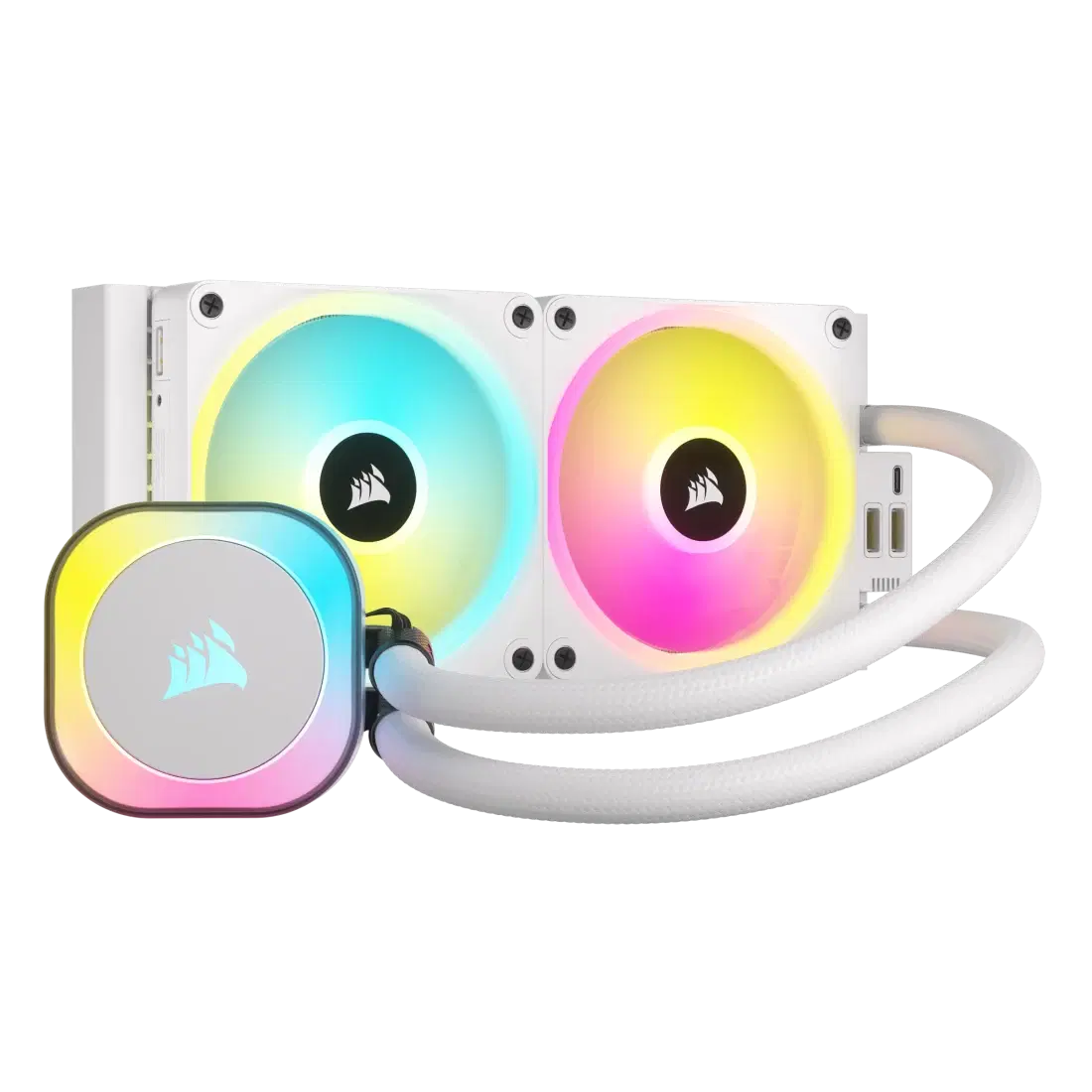 CORSAIR iCUE LINK H100i RGB AIO 240mm CPU Cooler - White, QX120 Fans, AM5/LGA 1700/1851 | CW-9061005-WW – Buy Online