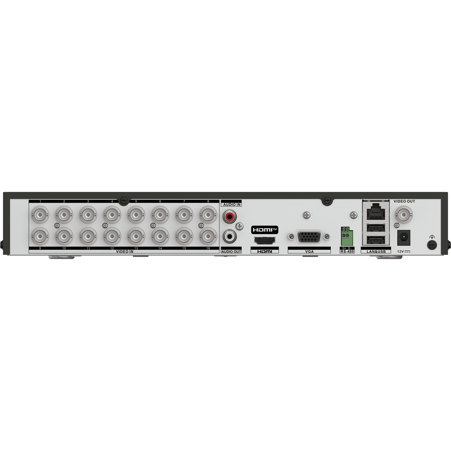 HIKVISION Hikvision iDS-7216HQHI-M1/XT 16 Channel 1080p 1U H.265 AcuSense DVR, Supports 3K/5MP Analogue Camera, Support  Two-Way Audio Technology - product view 3 of 4