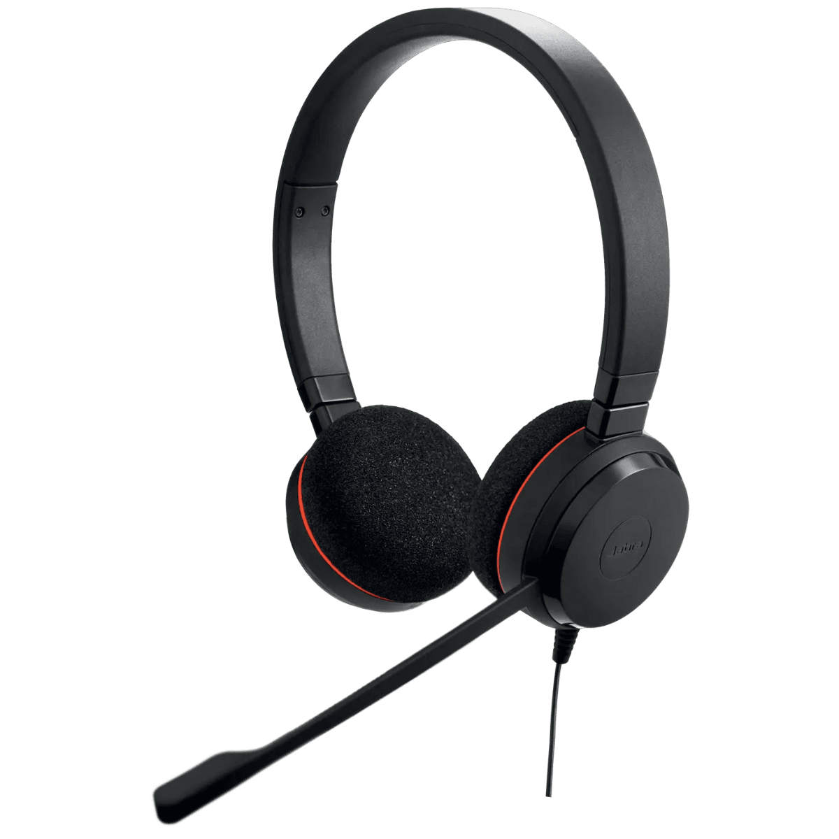 Jabra Evolve 20 Stereo Headset - Unified Communication Certified Headphones for VoIP Softphone with Passive Noise Cancelling - USB-C/A - Black | 4999-829-269