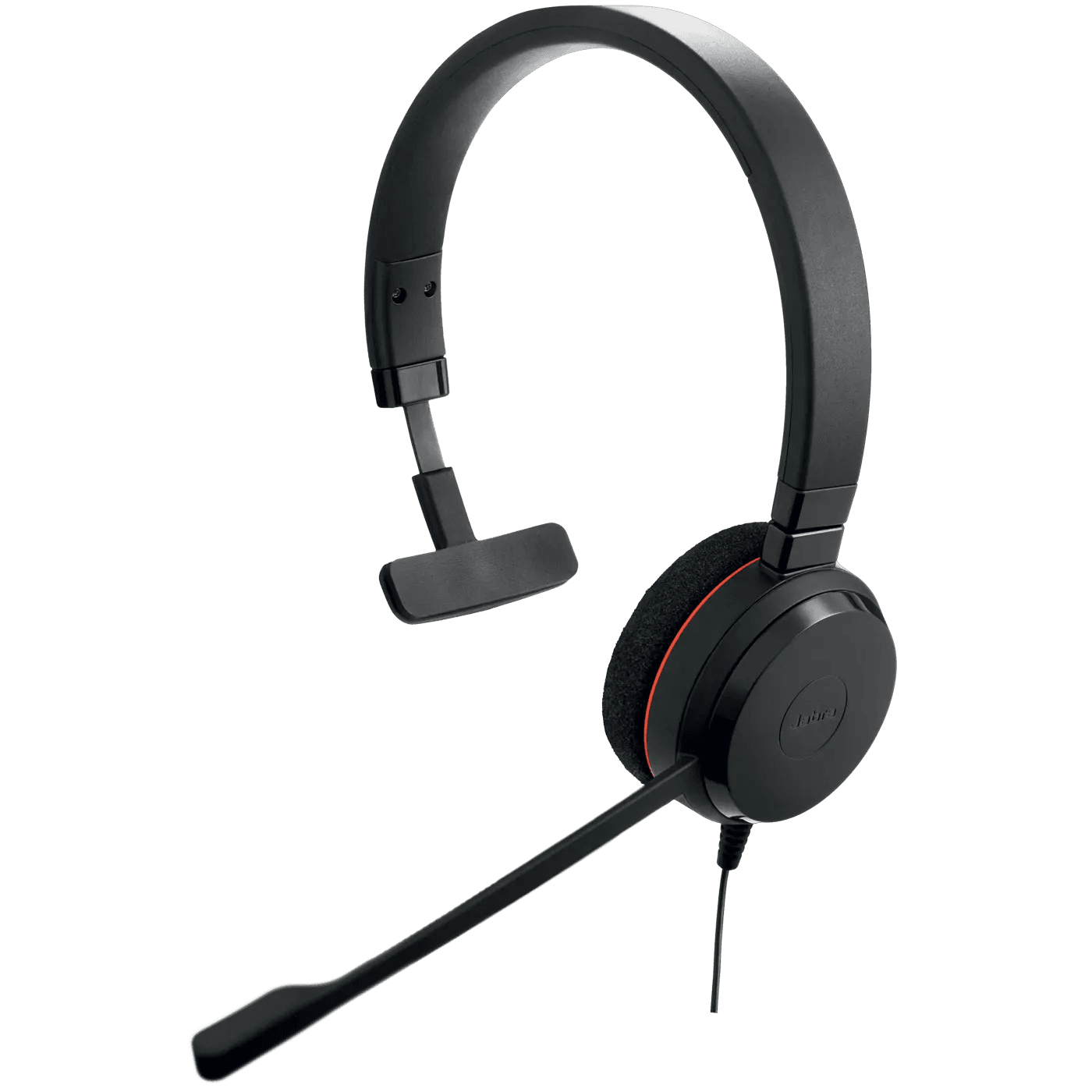 Jabra Evolve 20 MS Mono Wired Headset, Passive Noise Cancellation, Foam Ear Cushions, In-Cord Volume Control, Adjustable Headband, USB-C / A Connectivity, Black | 4993-823-169
