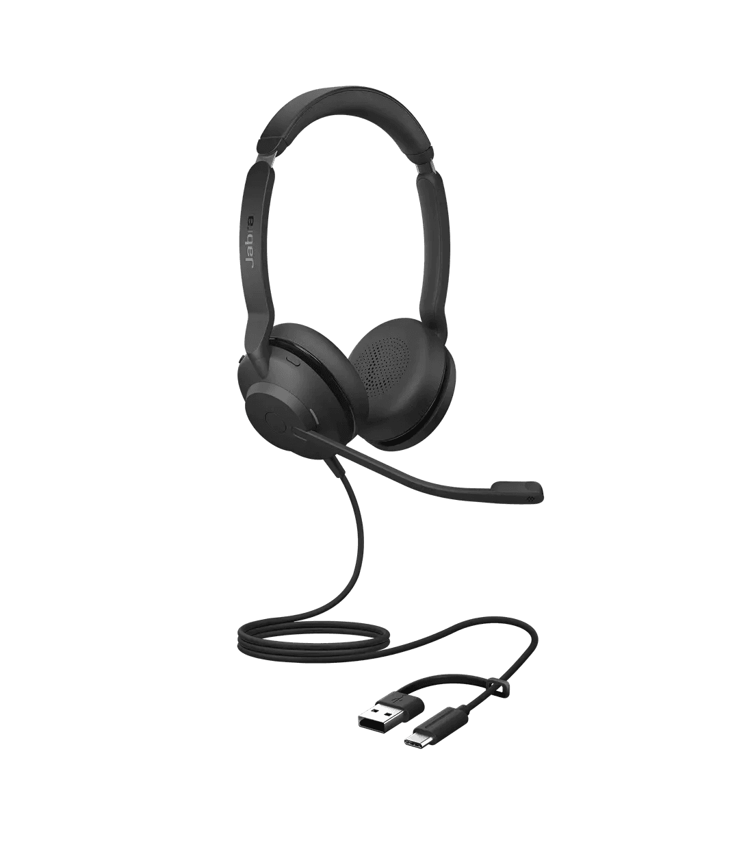 Jabra Jabra Evolve2 30 SE UC Stereo Wired Headset, USB-C/A, Noise-Cancelling Microphone, Black – 23189-989-779 - product view 3 of 4