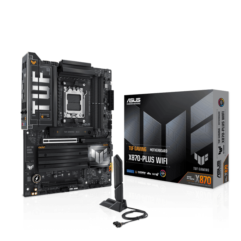 Asus ASUS PRIME RX9070 XT 16GB AMD Radeon OC Edition Graphics Card, ASUS TUF Gaming X870-PLUS WIFI AM5 Motherboard, PC Upgrade Bundle, Black - product view 3 of 3