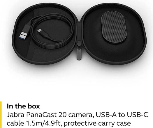 Jabra Jabra PanaCast 20 Video Conferencing Camera, W53L Version A, With Intelligent Zoom, AI Powered 4K Ultra HD Video, 13MP, AI Image Enhancement, USB-A 1.5m, Black | 8300-119 - product view 1 of 5