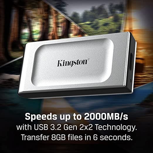 Kingston KINGSTON PORTABLE SSD 500GB 2000MB/S USB C, XS2000, High Performance Portable SSD, With USB-C, Pocket-Sized, USB 3.2  - product view 3 of 7