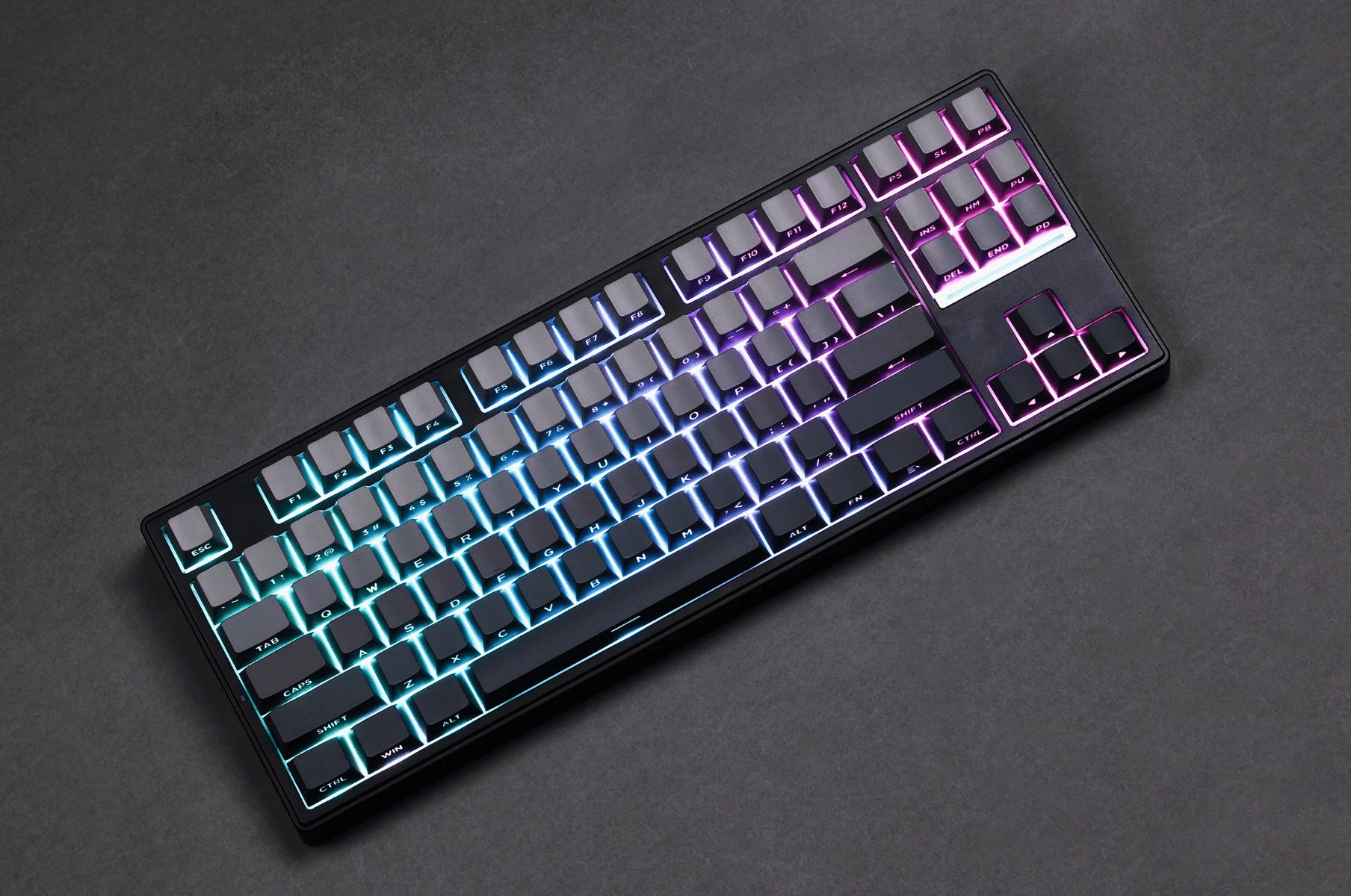MCHOSE  MCHOSE K87 Mechanical Keyboard, 2.4GHz | BT | Wired, 80% TKL layout, Hyacinth Switch, Black | MC-K87-3 - product view 2 of 2
