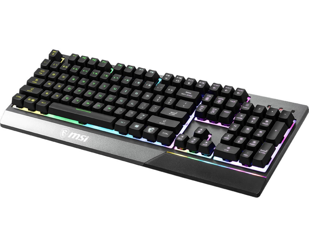MSI MSI VIGOR GK30 Gaming Wired Keyboard, Solid Base With Mechanical-Like Switches, Plunger Switches, USB 2.0, Stunning RGB lighting, Water repellent keyboard design, Arabic&English Lay Out  | S11-04AR212-CLA - product view 3 of 5