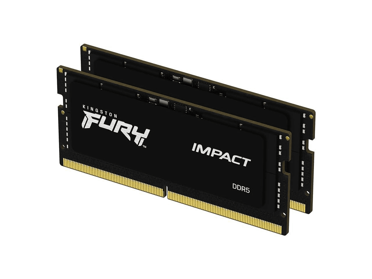 Kingston Kingston FURY Impact 32GB (2 x 16GB) 262-Pin DDR5 SO-DIMM DDR5 5600 (PC5 44800) Laptop Memory | KF556S40IBK2-32 - product view 1 of 1