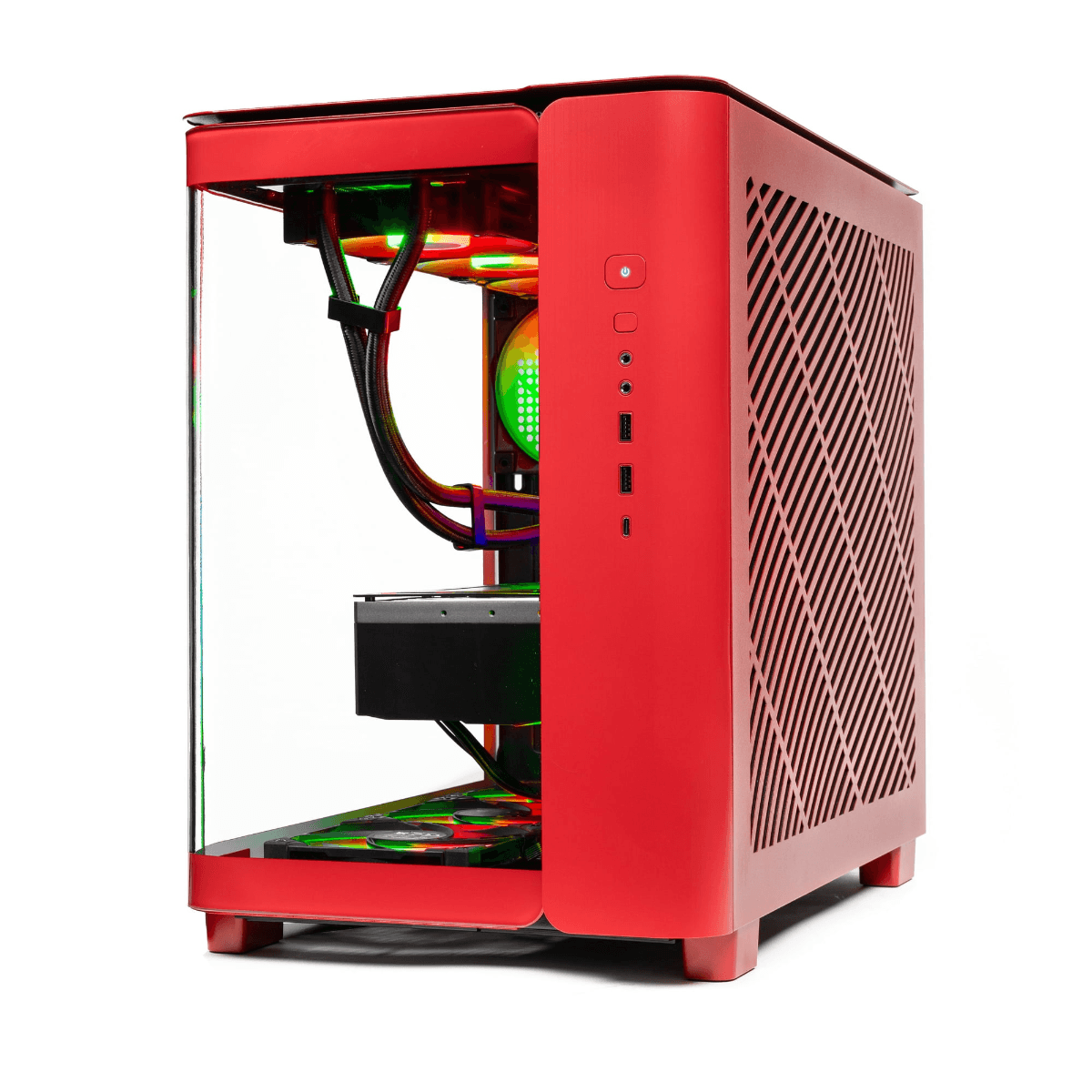 AMD AMD Red  Gaming and Creator PC, AMD Ryzen 9 9950X3D, PRIME RTX 5080 16GB OC, 64GB (2x32GB) DDR5 6000MHz, 990 PRO 2TB, AIO Cooler, 850W, WiFi 7 - product view 2 of 3