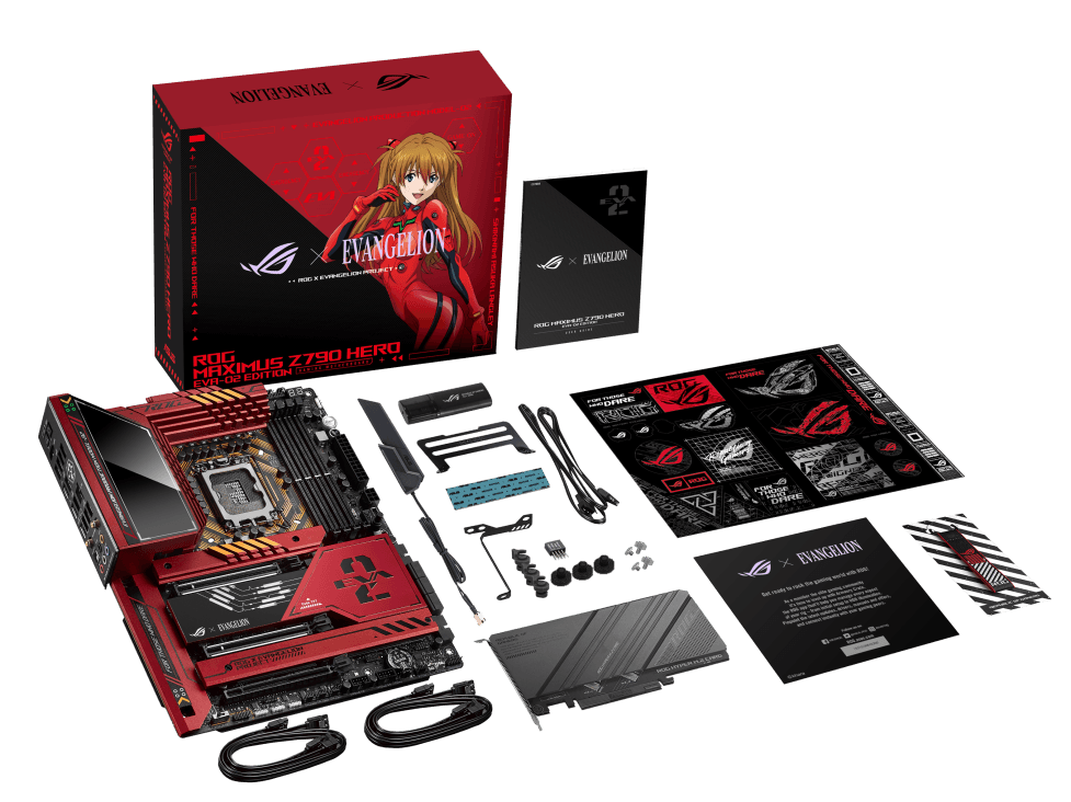 Asus ASUS ROG Maximus Z790 Hero EVA-02 Edition LGA 1700 ATX Motherboard, Intel Z790 Chipset, 4x DDR5 DIMM Slot, 192GB Max Memory, 5x M.2 Slots, 6x SATA Ports, Wi-Fi 6E / BT5.3 | 90MB1FL0-M0EAY0 - product view 2 of 5
