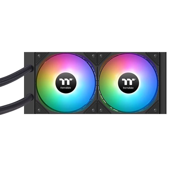 Thermaltake Thermaltake LA240-S ARGB Sync AIO Liquid Cooler, RGB Water Block with 2.4??? LCD, 2x 120mm ARGB fans, 79.3 CFM (one fan) Air Flow, PWM 600~2500 R.P.M Static Pressure, Black | CL-W461-PL12SW-A - product view 2 of 6