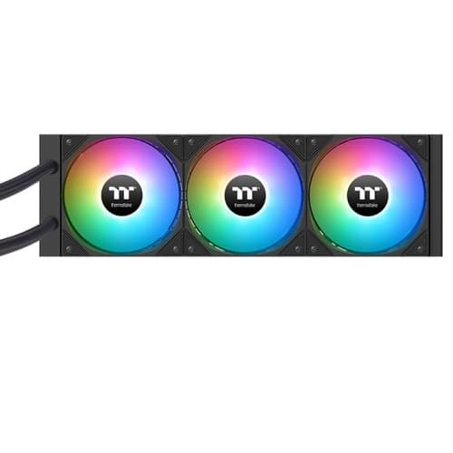 Thermaltake Thermaltake LA360 ARGB Sync AIO Liquid Cooler, 3x 120mm ARGB fans, RGB Water Block, 79.3 CFM (one fan) Air Flow, 3.45 mm-H2O (one fan) Static Pressure, Black | CL-W459-PL12SW-A - product view 2 of 6