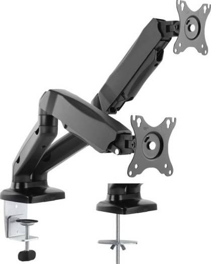 Skill Tech LCD stand, Dual-screen, two-screen desktop universal rotary lift bracket Dual Monitor, Full Motion Monitor Stand Desk Mount Supports 2 Screens | SH130-C024 – Buy Online