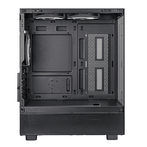 Silverstone Silverstone Lucid 04 Panoramic Micro-ATX CASE, 270" Panoramic Tempered Glass View, Motherboard Supports Micro-ATX, 280mm Radiator Compatibility, Top I/O includes 1 x USB Type-C, 2 x USB 3.0, 1 x Audio, 1 x Mic, Black | SST-LD04-B-ARGB - product view 2 of 5