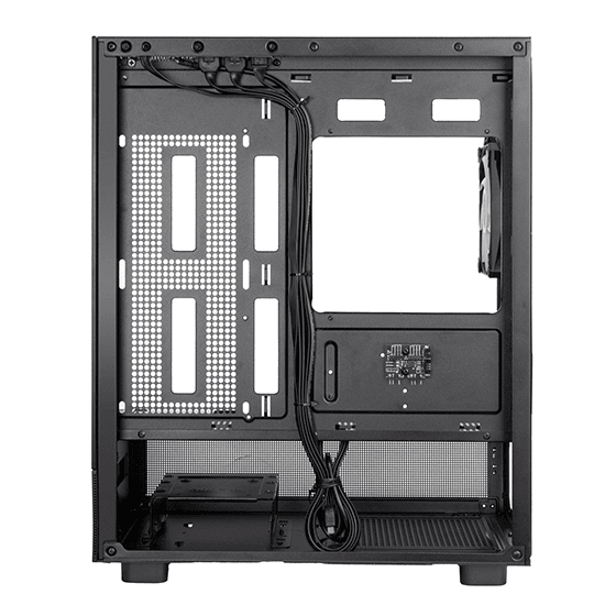 Silverstone Silverstone Lucid 04 Panoramic Micro-ATX CASE, 270" Panoramic Tempered Glass View, Motherboard Supports Micro-ATX, 280mm Radiator Compatibility, Top I/O includes 1 x USB Type-C, 2 x USB 3.0, 1 x Audio, 1 x Mic, Black | SST-LD04-B-ARGB - product view 3 of 5