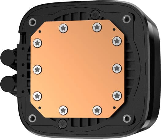 DEEPCOOL DeepCool LD240 Optimized 240mm Liquid CPU Cooler with Multiline LED Digital Display, 2x 120mm FD12 ARGB Fans, 2400 RPM Fan Speed, Real-Time CPU Status,  72.04 CFM Airflow, Black | R-LD240-BKMSN-G-1 - product view 3 of 6