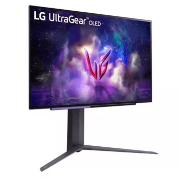 LG LG 27'' UltraGear OLED QHD Display with 240Hz Refresh Rate  and FreeSync Prm Pro, 0.03ms (GtG) Response Time, DisplayHDR TRUE BLACK 400, DCI-P3 98.5%, USB, HDMI, DP, Black | 27GS95QE-B  Gaming Monitor - product view 2 of 9