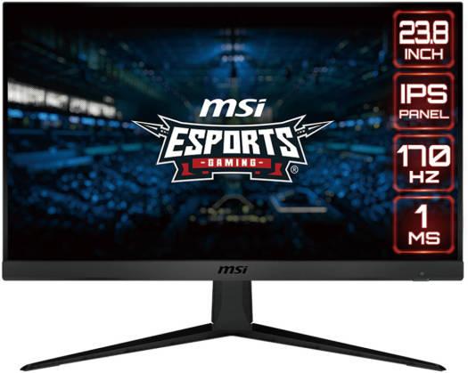 MSI G2412 Flat Gaming Monitor, 24" FHD 1920x1080 IPS Display, 170Hz Refresh Rate, 1ms (MPRT) Response Time, 16.7M Colors, FreeSync Premium, 2x HDMI, 1x DP | 9S6-3BA41T-097 – Buy Online
